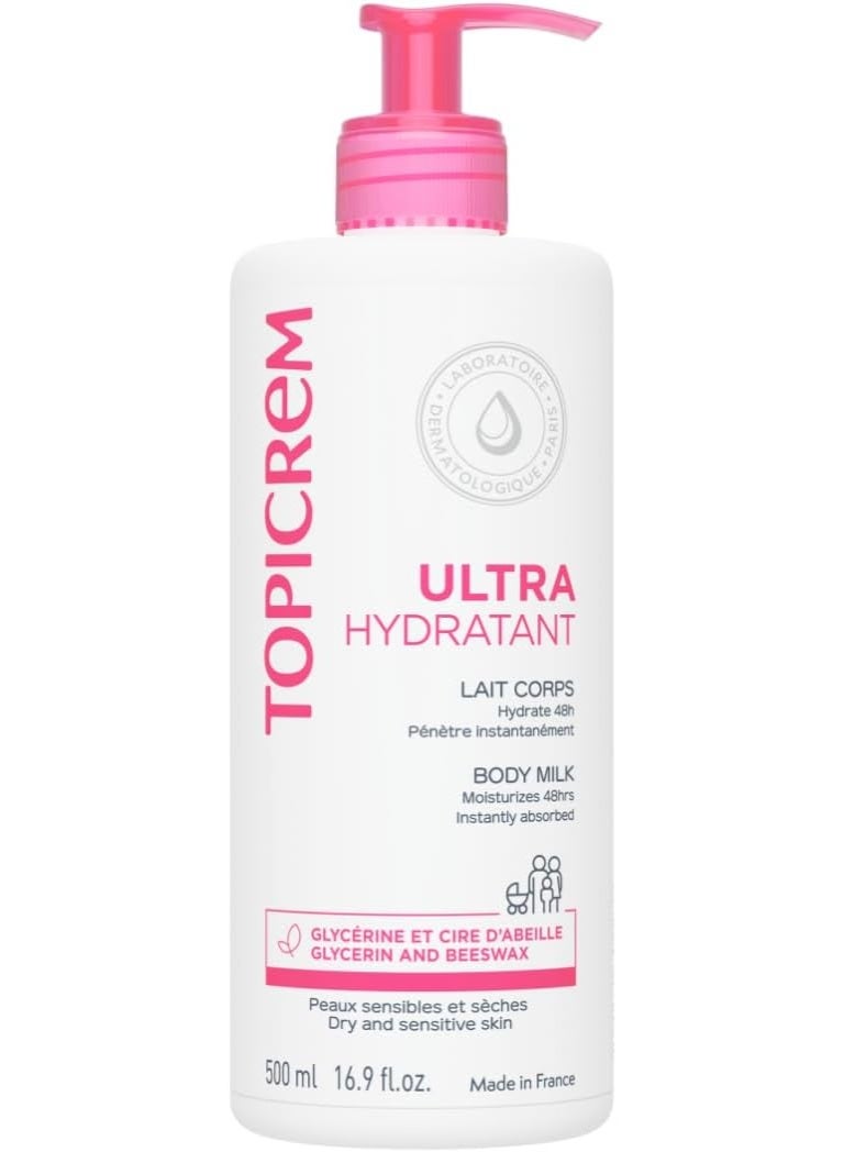 Topicrem Ultra-Moisturizing Body Milk 500ml - Image 1